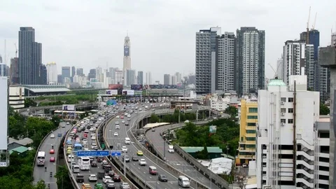 Bangkok traffic Stock Footage 92851851