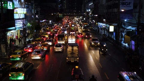 Bangkok Traffic Stock Footage 120547255