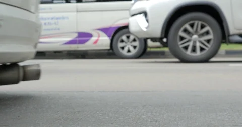 Bangkok traffic at ground level Stock Footage 119553953