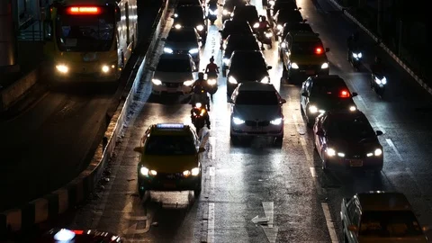 Bangkok Traffic Jam Stock-Footage 108588960