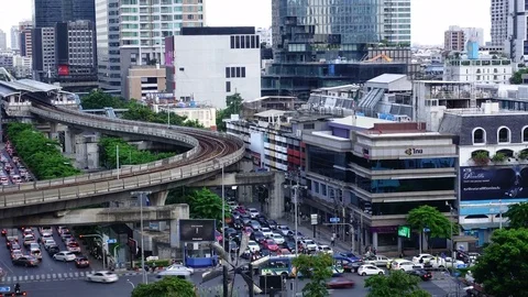 Bangkok traffic at night (Timelapse) Stock Footage 81667902