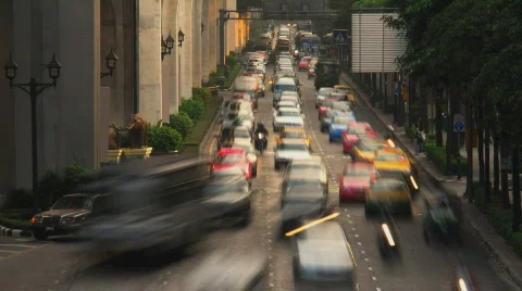 Bangkok traffic time-lapse 스톡 동영상 109404
