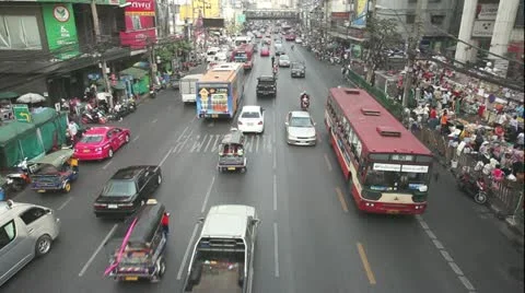 Bangkok traffic Timelapse Stock Footage 10861120