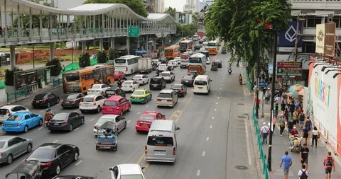 Bangkok traffic timelapse Stock Footage