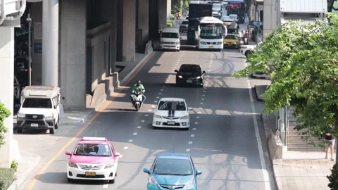 Bangkok Traffic Under Elevated Road Vídeos de archivo 301604099