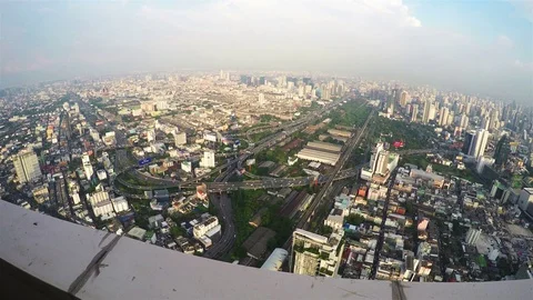 Bangkok View from the observation deck Stock Footage 84689870
