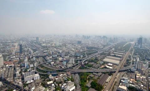 Bangkok view from the observation deck Stock Photos