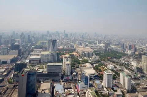 Bangkok view from the observation deck Stock Photos