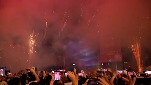 Bangkok’s New Year Countdown Stock-Footage 132336227