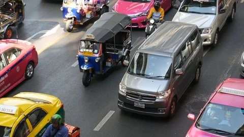 Bangkok's traffic jam Stock Footage 104967595