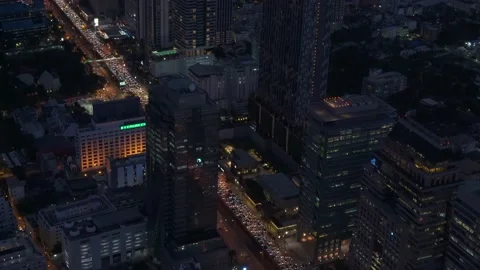 Bangkok's Traffic At Night Stock Footage 220934286