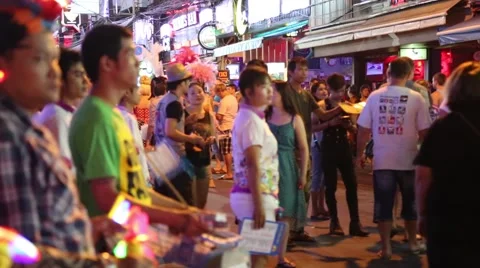 Bangla road, Phuket Stock Footage 47218559