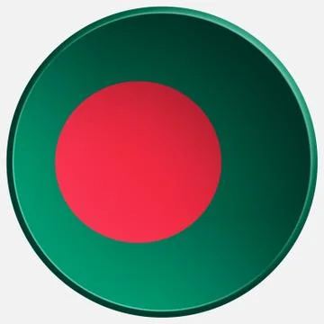 Bangladesh 3d round button Stock Illustration