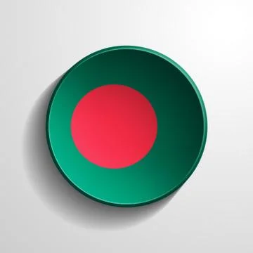 Bangladesh 3d round button Stock Illustration