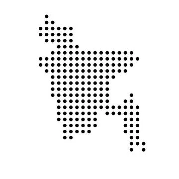Bangladesh dotted vector map Stockillustratie