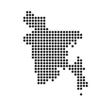Bangladesh dotted vector map Stock Illustration