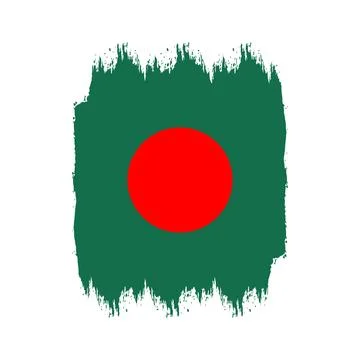 Bangladesh flag brush Vector Stock Illustration