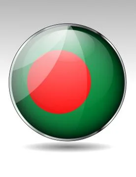 Bangladesh flag button Stock Illustration
