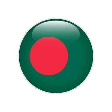 Bangladesh flag on button Illustrazione stock