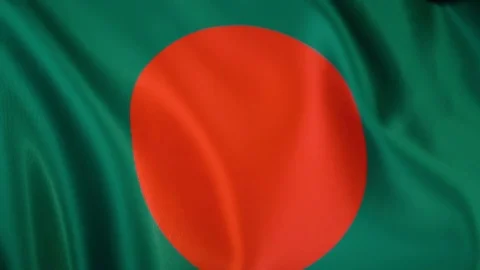 Bangladesh Flag Flapping Video stock 118966116