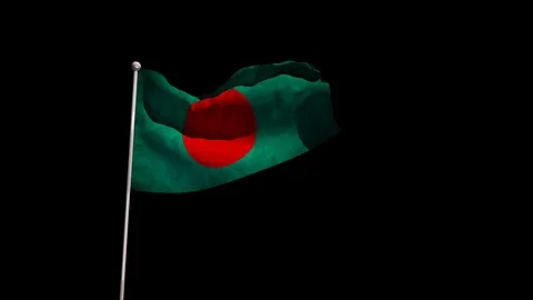 Bangladesh flag Stock Footage 88394637