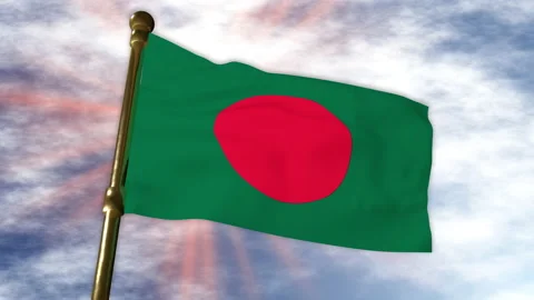 Bangladesh Flag Stock Footage 170366026