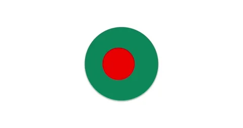 Bangladesh flag icon Stock Footage 252178705