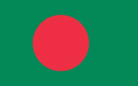 Bangladesh flag vector graphic. Rectangle Bangalee flag illustration. Banglad Stock-Illustration