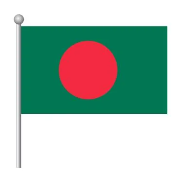 Bangladesh flag vector template background realistic copy Stock Illustration