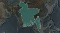 Bangladesh - hub of the world. Relief 4k or 4k+ Resolution