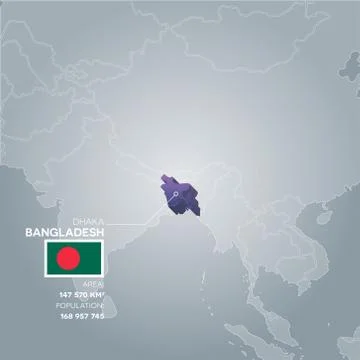 Bangladesh information map. Stock Illustration