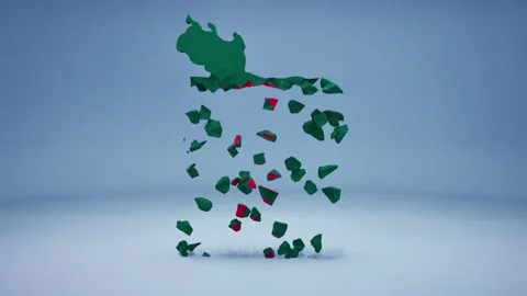 Bangladesh Map With Flag Stock Footage 323914479