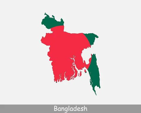 Bangladesh Map Flag Stock Illustration