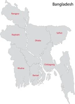 Bangladesh map Stock Illustration