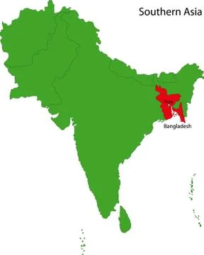 Bangladesh map Stock Illustration