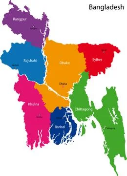 Bangladesh map Stock Illustration