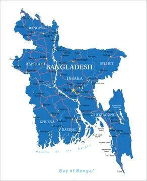 Bangladesh map Stock Illustration