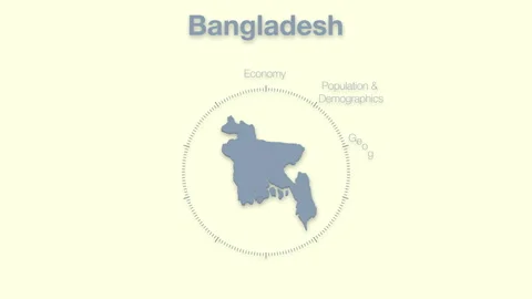 Bangladesh MAP revealingmotion graphics data elements Stock Footage 339867486
