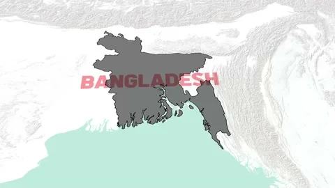 Bangladesh map zoom 3d map zoom Stock Footage 238629369