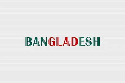 Bangladesh text typography vector design Illustrazione stock