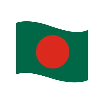 Bangladesh waving flag vector Stock Illustration