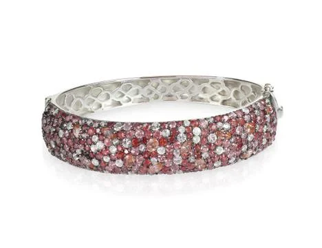 Bangle Bracelet red ruby garnet Stock Photos