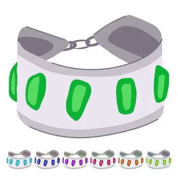 Bangle bracelet silver vector cartoon graphic 库存插图