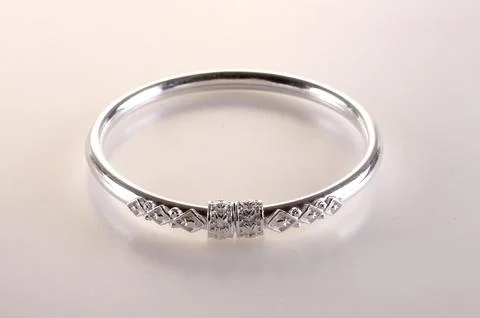 Bangle, Indian bracelets isolated on the white background Stock Photos