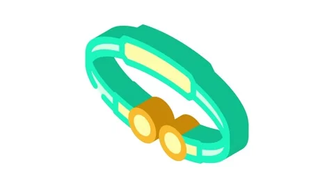 Bangle jewelry isometric icon animation Stock Footage 327288539