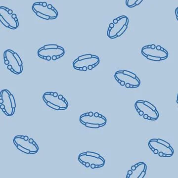 Bangle jewelry line vector seamless pattern Stock Illustration