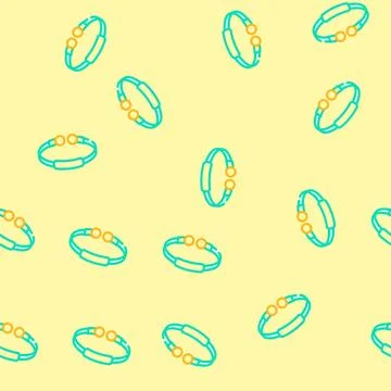 Bangle jewelry vector seamless pattern Illustrazione stock