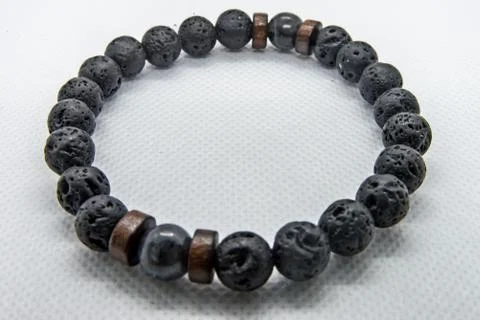 Bangle made of black stone Foto stock