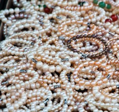 The bangle made from pearl Foto stock