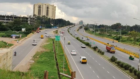 Banglore highway view Stock Footage 162463977